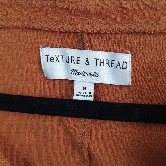MADEWELL Texture & Tread Blouse Faux-Wrap Burnt Orange Women's Size M - Picture 7 of 8